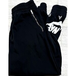 Nike Air Jordan Pants Womens SMALL Black Fleece Training Joggers Logo Sweatpant